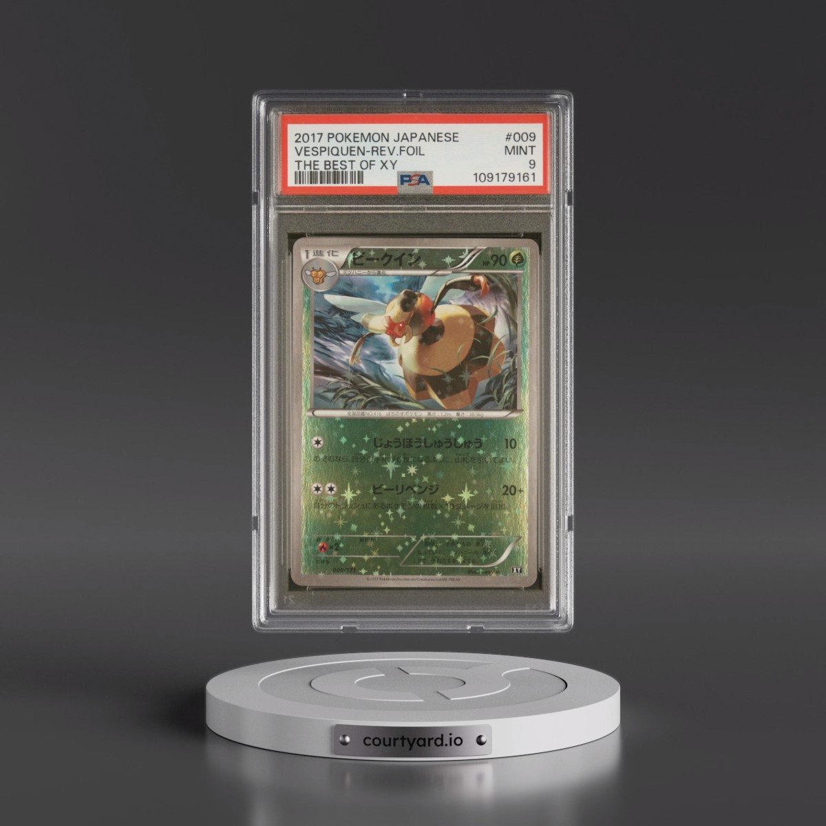 2017 Pokémon the Best of XY #009 Vespiquen - Reverse Foil (PSA 9 MINT)