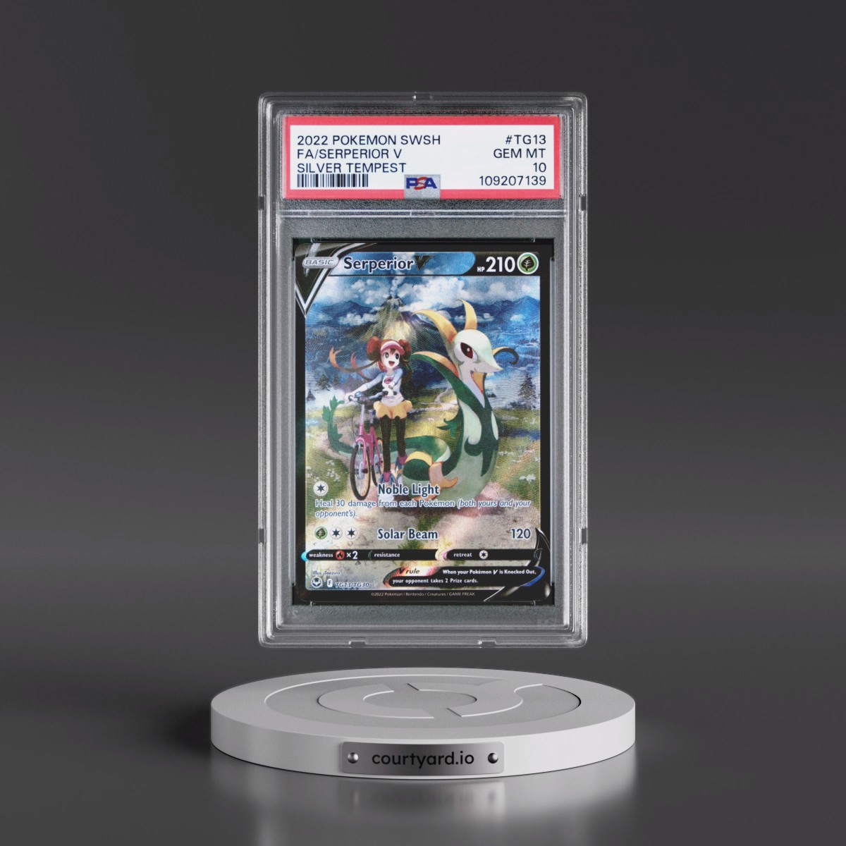 2022 Pokémon Sword & Shield Silver Tempest #TG13 Serperior V - Holo Full Art (PSA 10 GEM MINT)