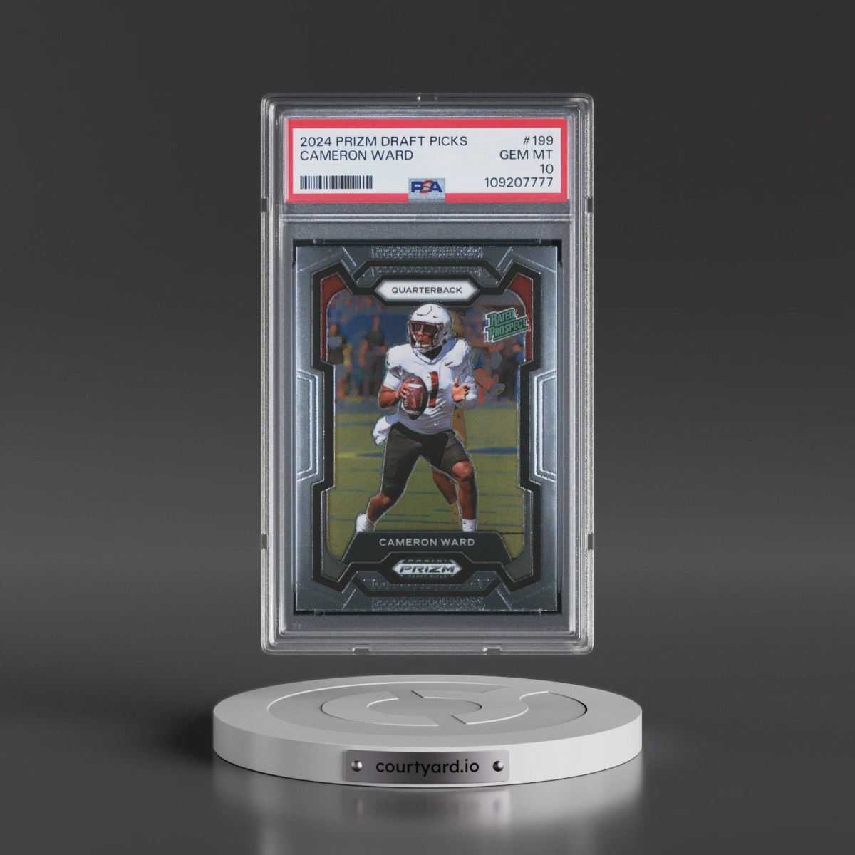 2024 Panini Prizm Draft Picks #199 Cameron Ward (PSA 10 GEM MINT)