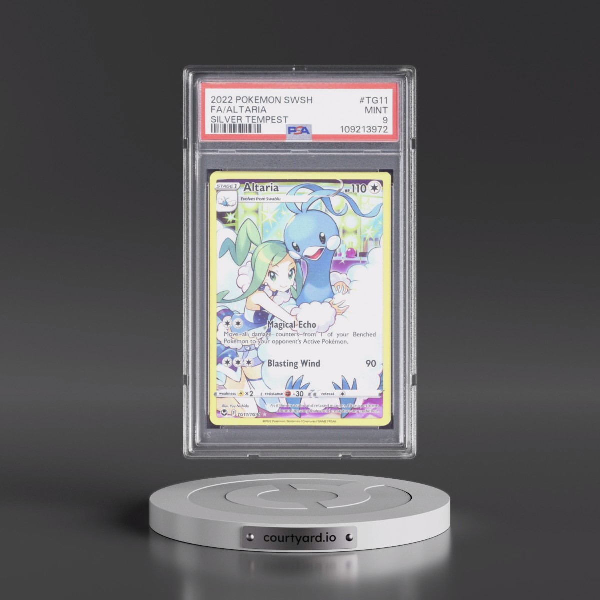 2022 Pokémon Sword & Shield Silver Tempest #TG11 Altaria - Full Art (PSA 9 MINT)