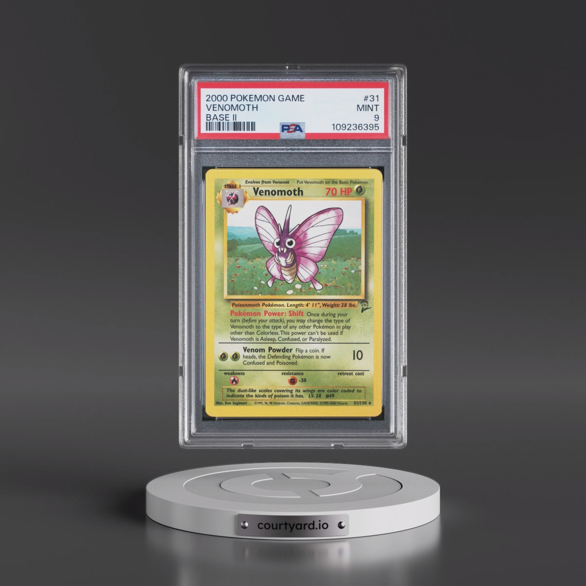2000 Pokémon Game Base II #31 Venomoth (PSA 9 MINT)