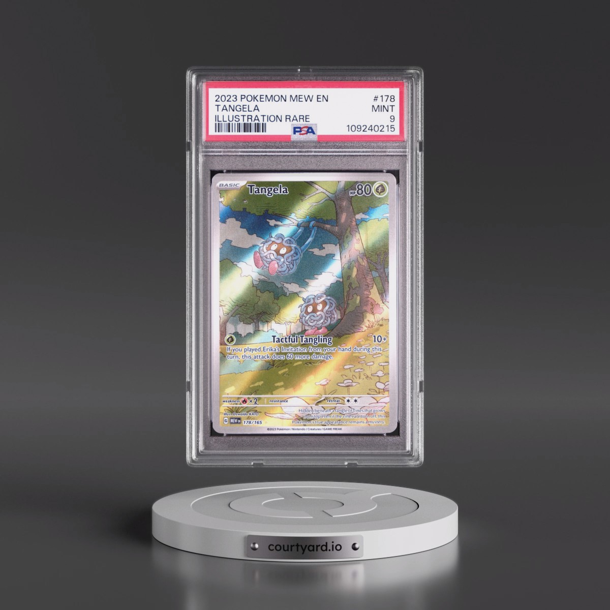 2023 Pokémon Mew EN-151 #178 Tangela - Illustration Rare (PSA 9 MINT)