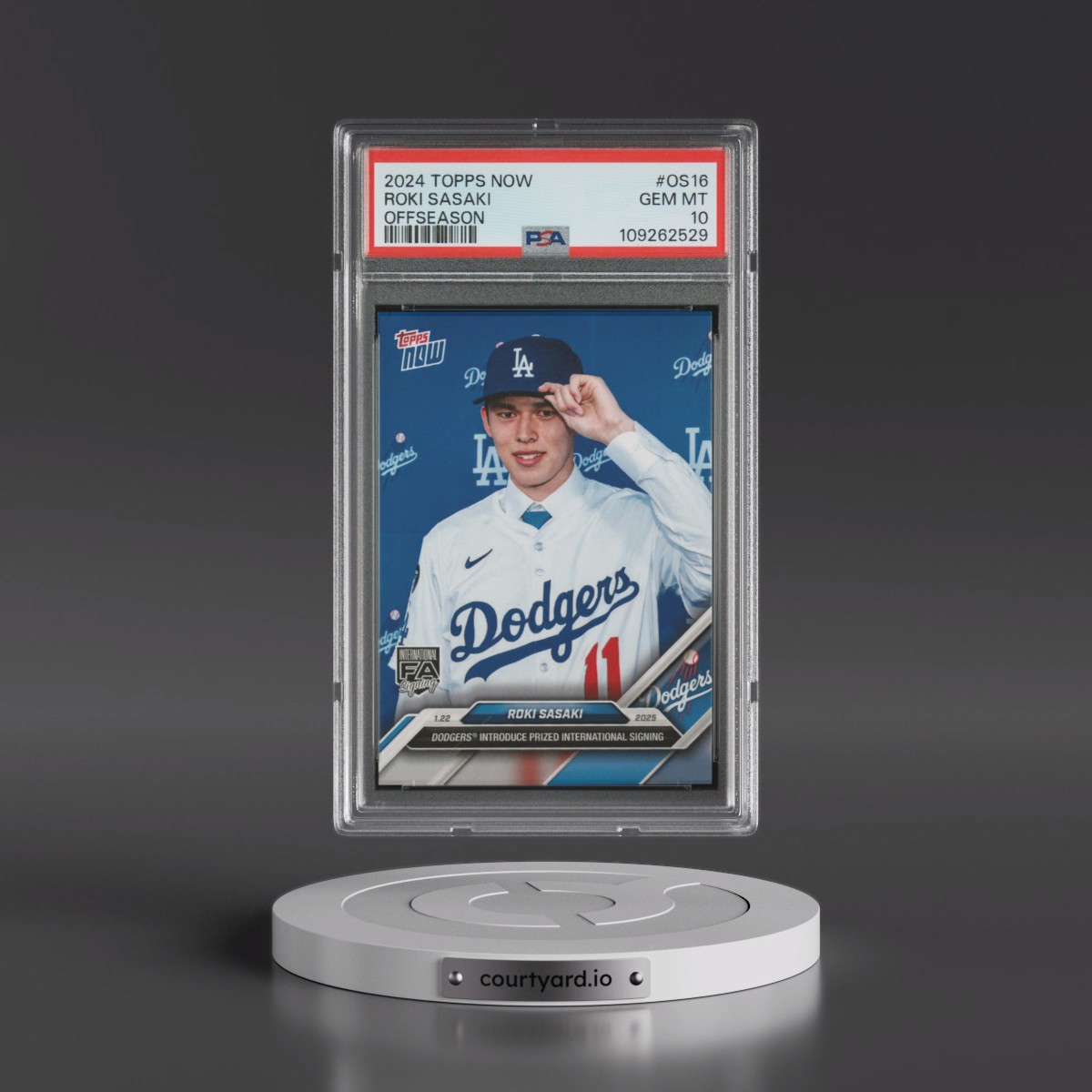2024 Topps Now Offseason #OS16 Roki Sasaki (PSA 10 GEM MINT)