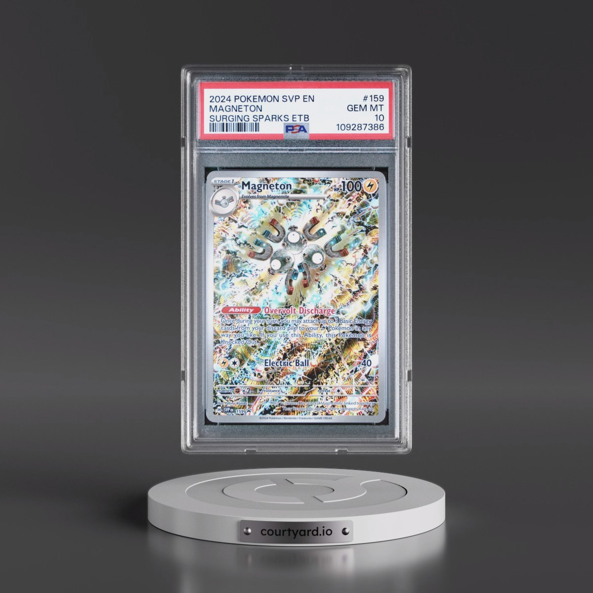 2024 Pokémon Svp EN-SV Black Star Promo #159 Magneton - Surging Sparks Elite Trainer Box (PSA 10 GEM MINT)