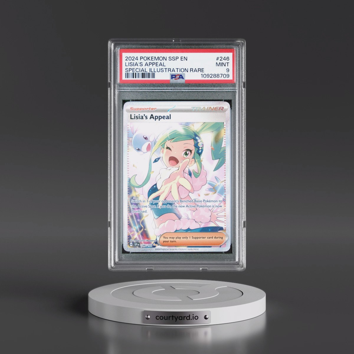2024 Pokémon Ssp EN-Surging Sparks #246 Lisia's Appeal - Special Illustration Rare (PSA 9 MINT)