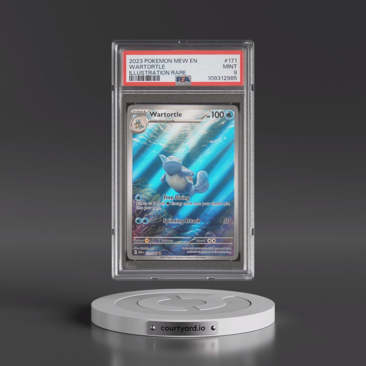 2023 Pokémon Mew EN-151 #171 Wartortle - Illustration Rare (PSA 9 MINT)