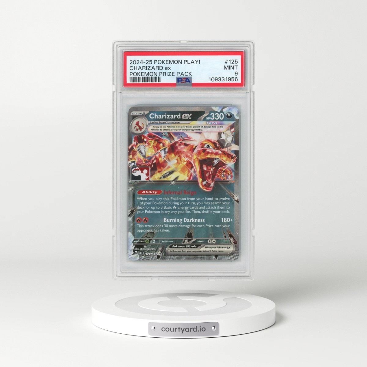 2024-2025 Pokémon Play! Pokemon Prize Pack #125 Charizard EX - Holo (PSA 9 MINT)
