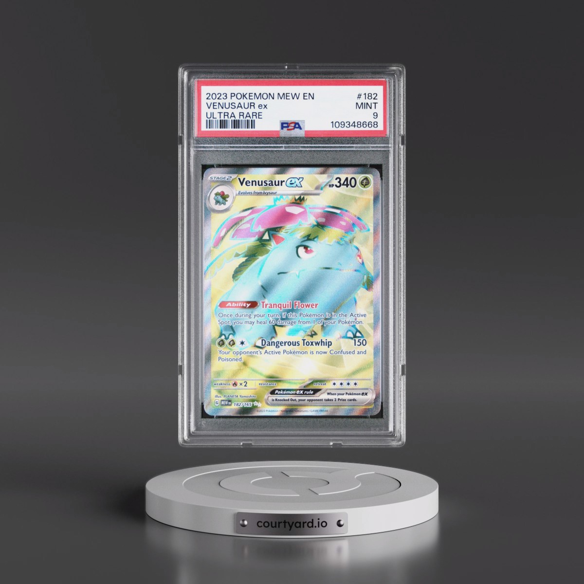 2023 Pokémon Mew EN-151 #182 Venusaur EX - Holo Ultra Rare (PSA 9 MINT)