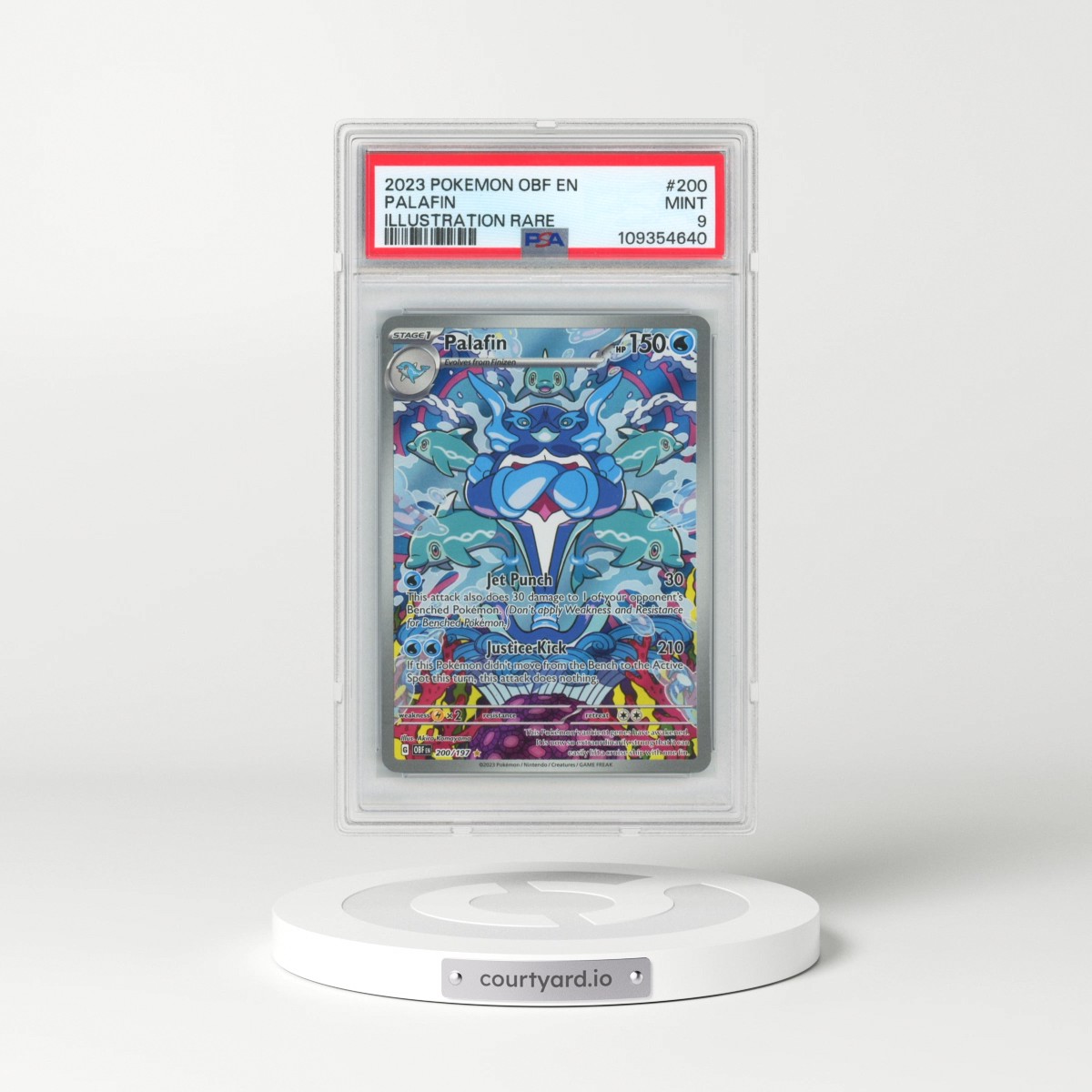 2023 Pokémon Obf EN-Obsidian Flames #200 Palafin - Illustration Rare (PSA 9 MINT)