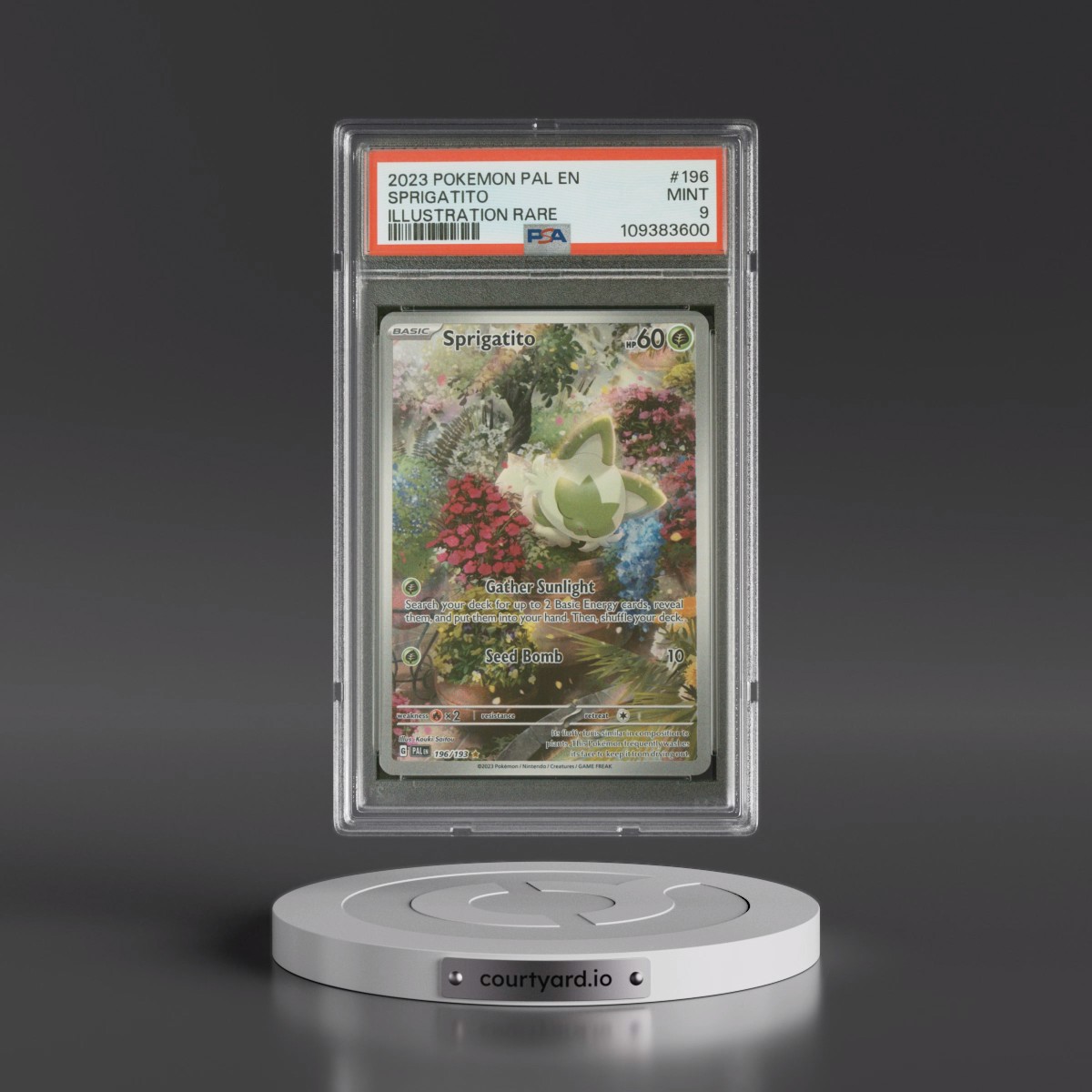 2023 Pokémon Pal EN-Paldea Evolved #196 Sprigatito - Illustration Rare (PSA 9 MINT)