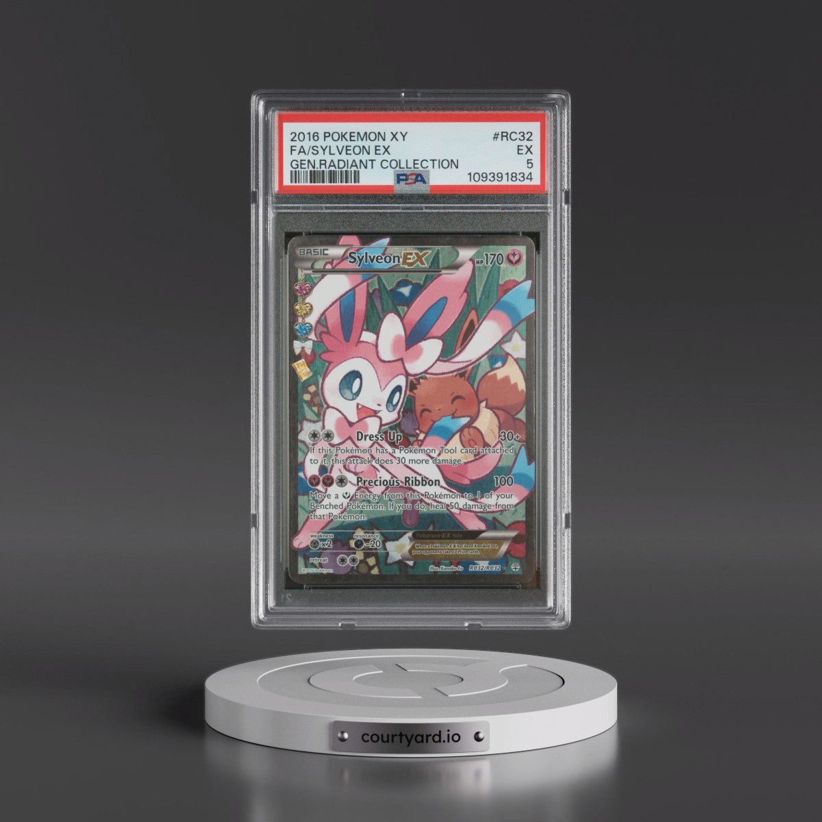 2016 Pokémon XY Generations Radiant Collection #RC32 Sylveon EX - Holo Full Art (PSA 5 EX)