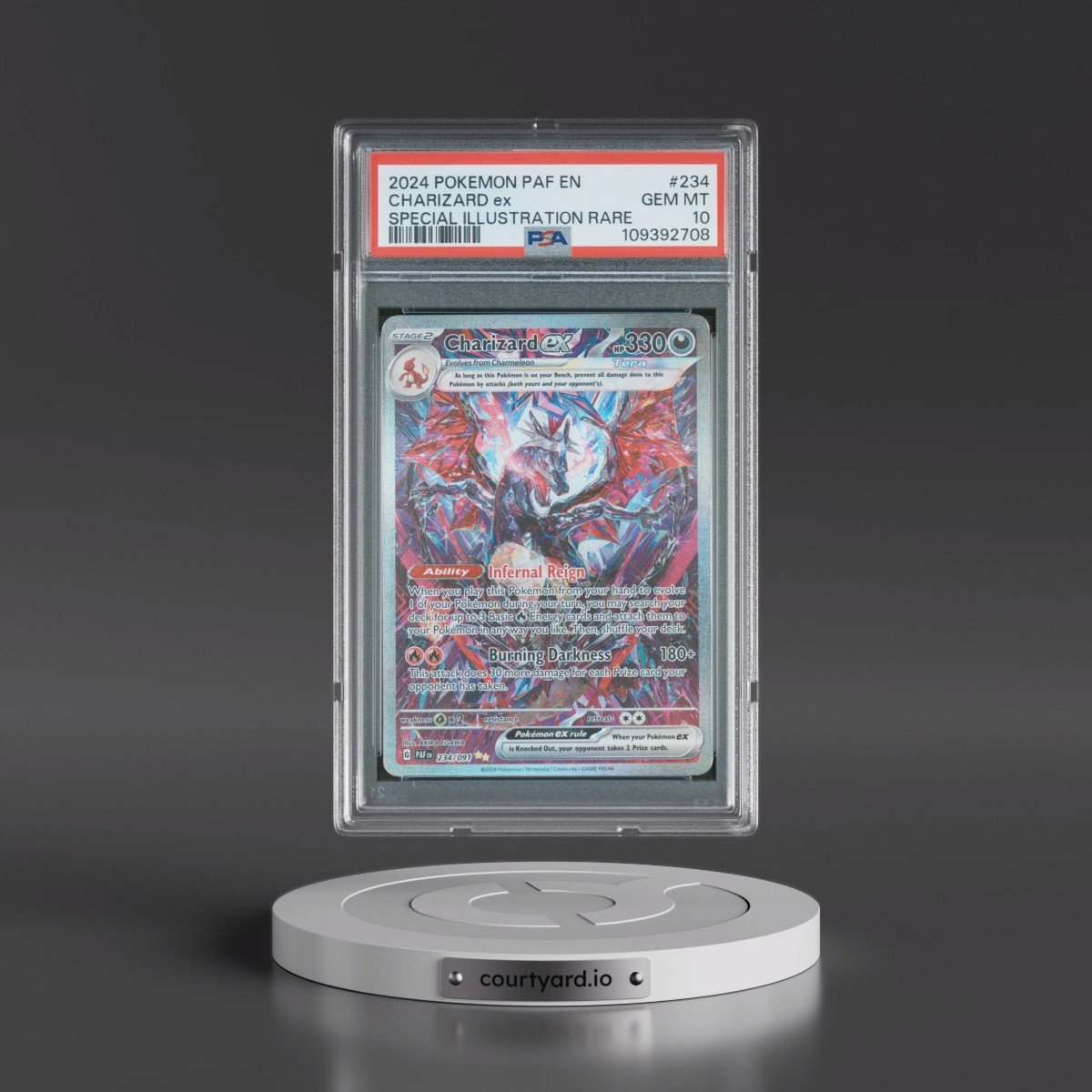 2024 Pokémon Paf EN-Paldean Fates #234 Charizard EX - Holo Special Illustration Rare (PSA 10 GEM MINT)