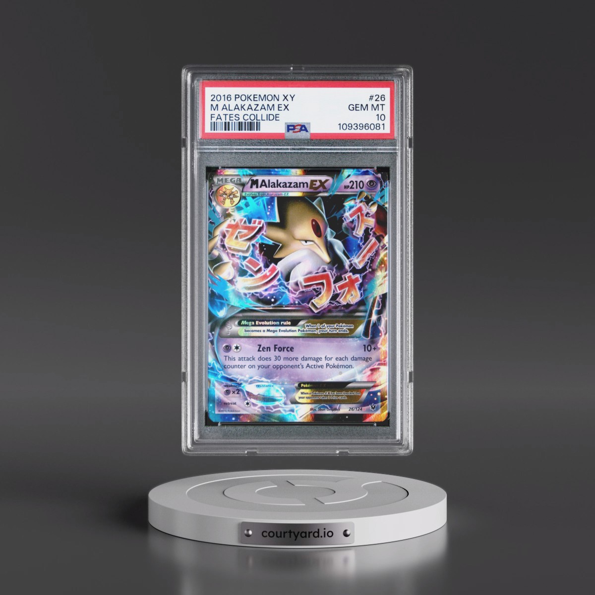 2016 Pokémon XY Fates Collide #26 M Alakazam EX - Holo (PSA 10 GEM MINT)