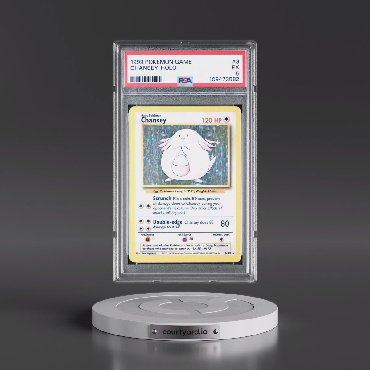1999 Pokémon Game #3 Chansey - Holo (PSA 5 EX)