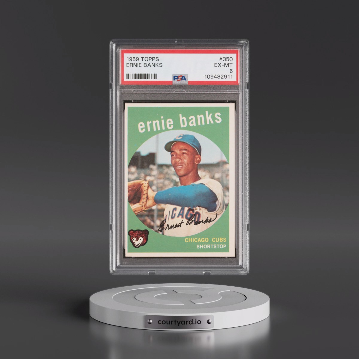 1959 Topps #350 Ernie Banks (PSA 6 EX-MT)