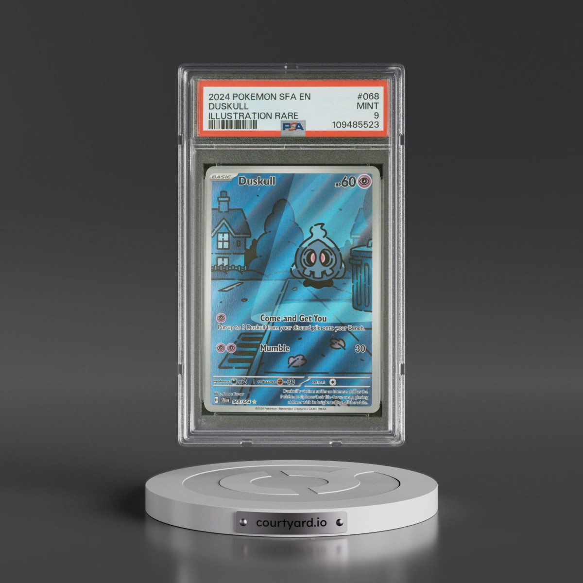 2024 Pokémon Sfa EN-Shrouded Fable #068 Duskull - Illustration Rare (PSA 9 MINT)