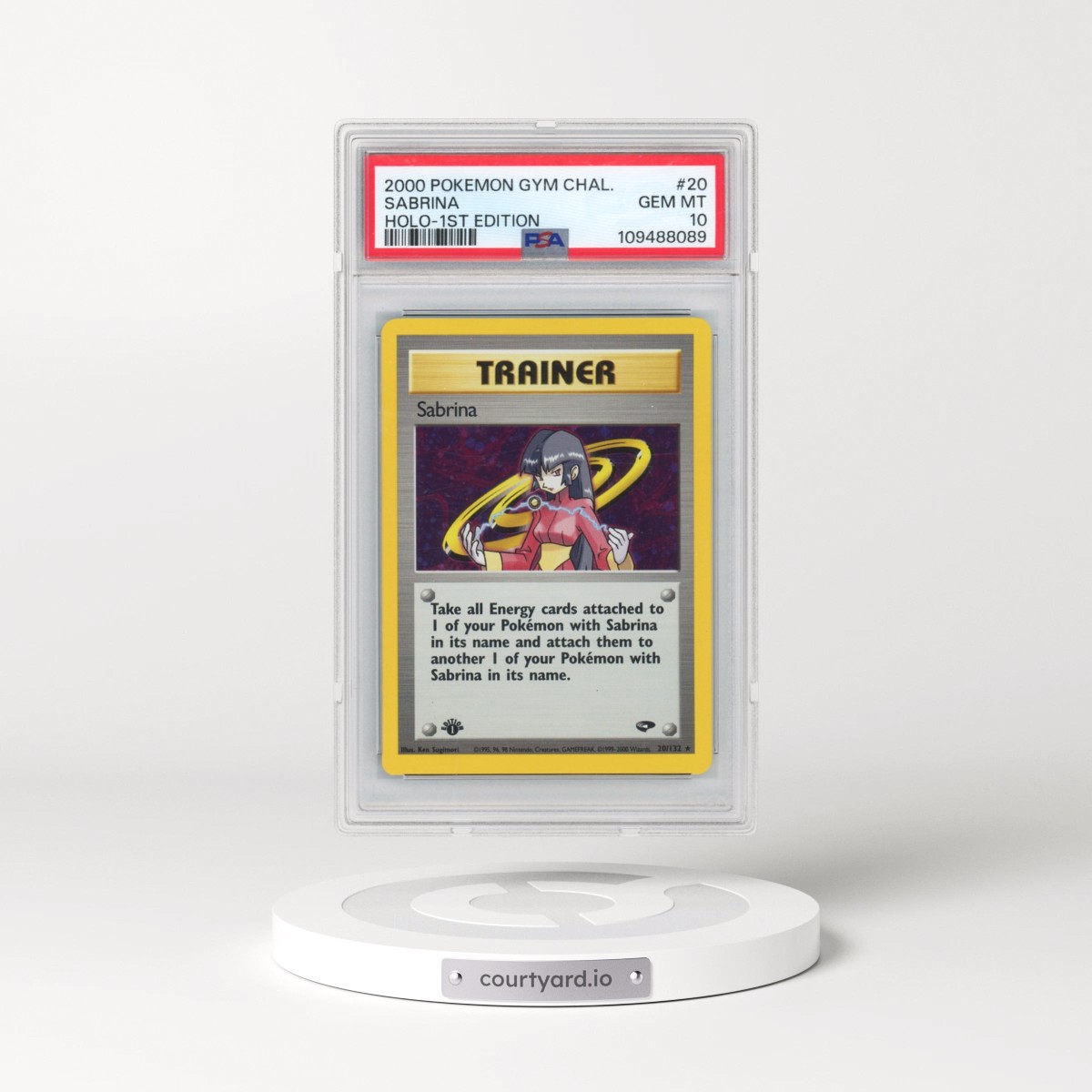 2000 Pokémon Gym Challenge #20 Sabrina - 1st Edition Holo (PSA 10 GEM MINT)