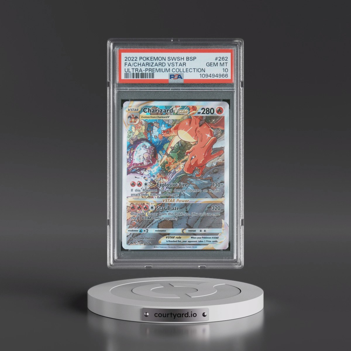 2022 Pokémon Swsh Black Star Promo #262 Charizard Vstar - Full Art Sword & Shield Ultra-Premium Collection-Charizard (PSA 10 GEM MINT)