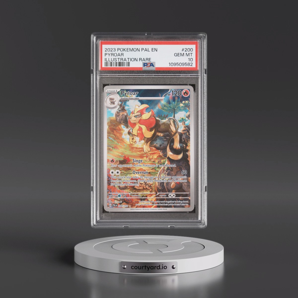 2023 Pokémon Pal EN-Paldea Evolved #200 Pyroar - Illustration Rare (PSA 10 GEM MINT)
