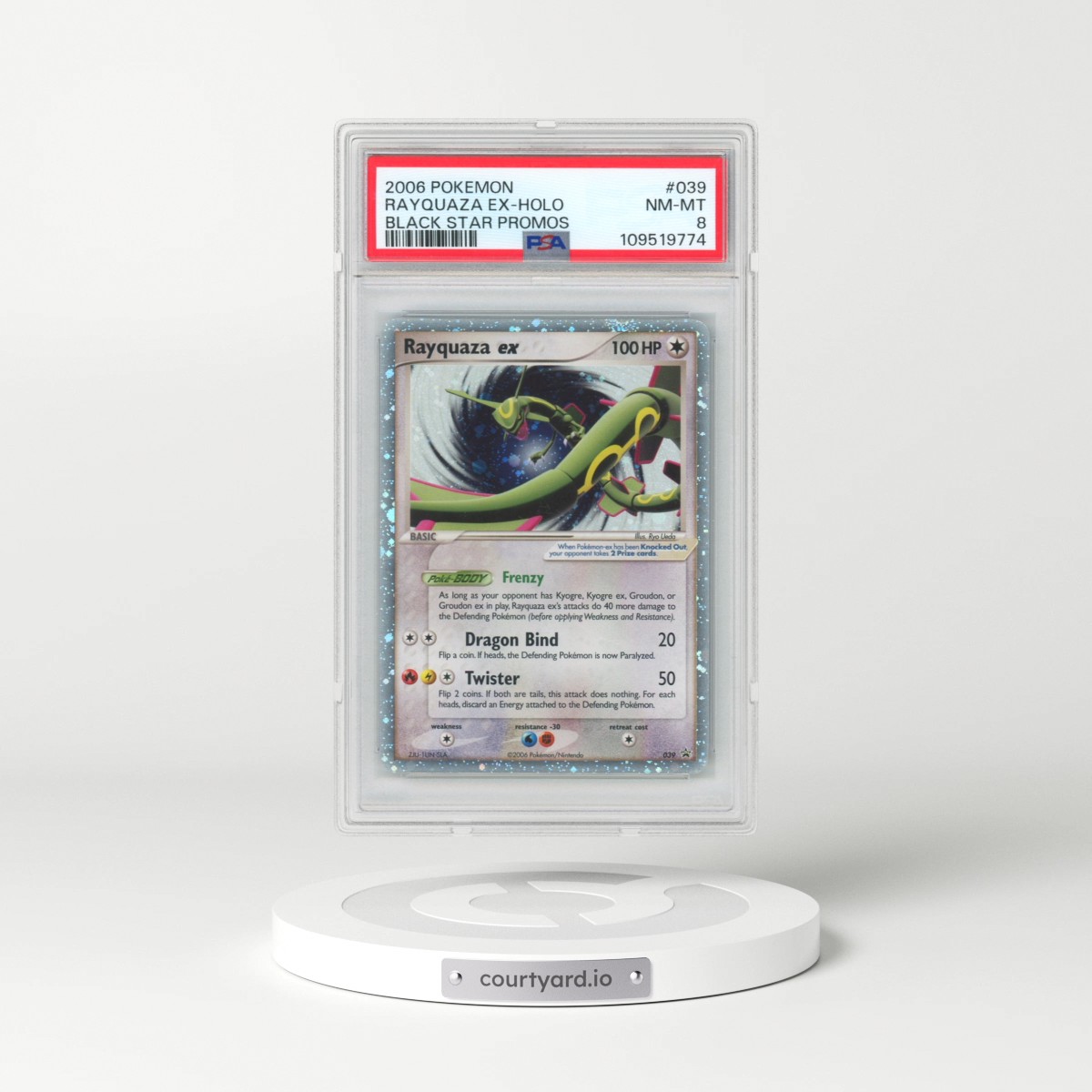 2006 Pokémon Black Star Promos #039 Rayquaza EX - Holo Holo (PSA 8 NM-MT)