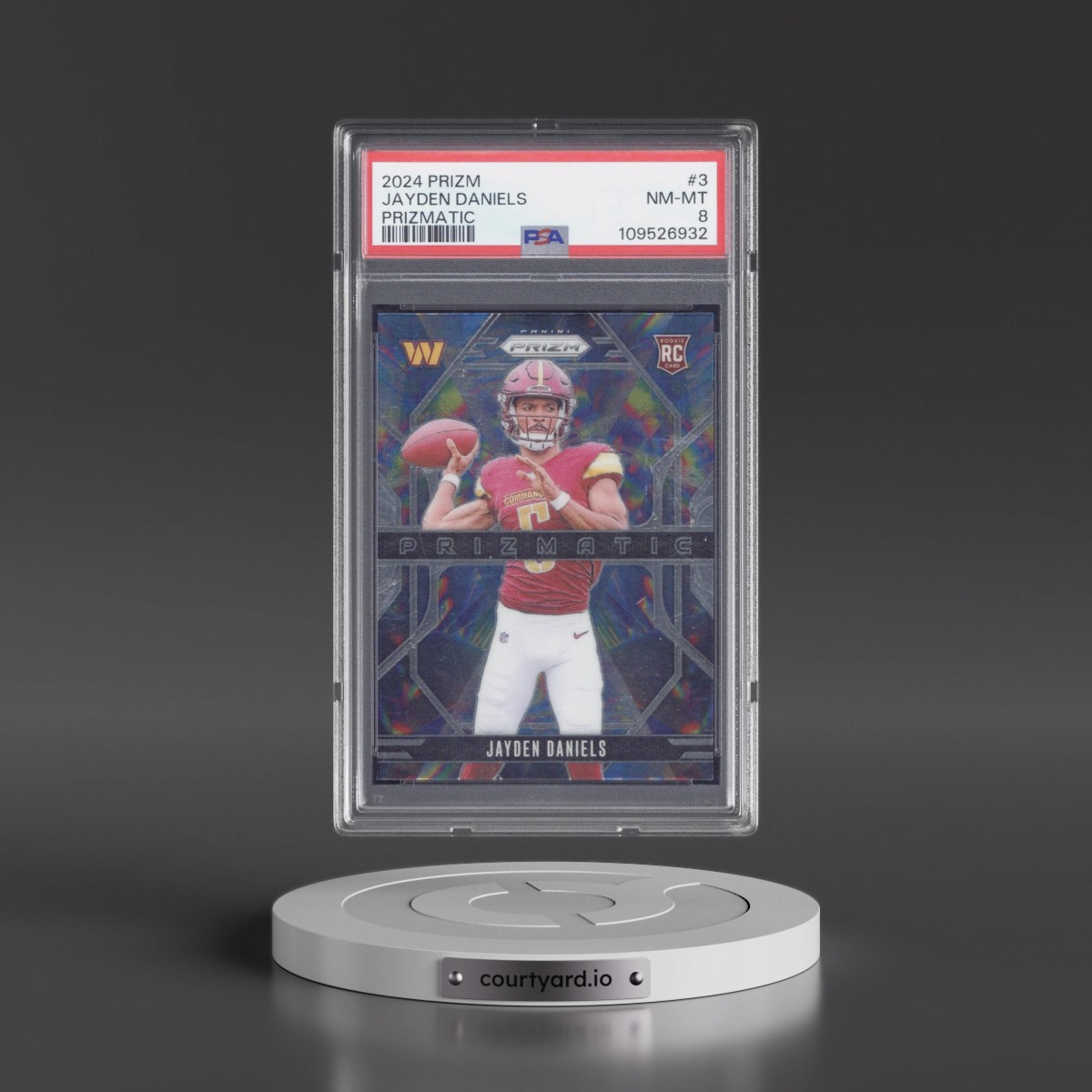 2024 Panini Prizm Prizmatic #3 Jayden Daniels (PSA 8 NM-MT)