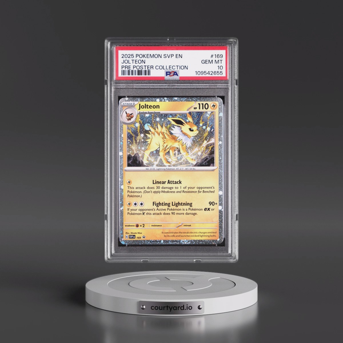 2025 Pokémon Svp EN-SV Black Star Promo #169 Jolteon - Prismatic Evolutions Poster Collection (PSA 10 GEM MINT)
