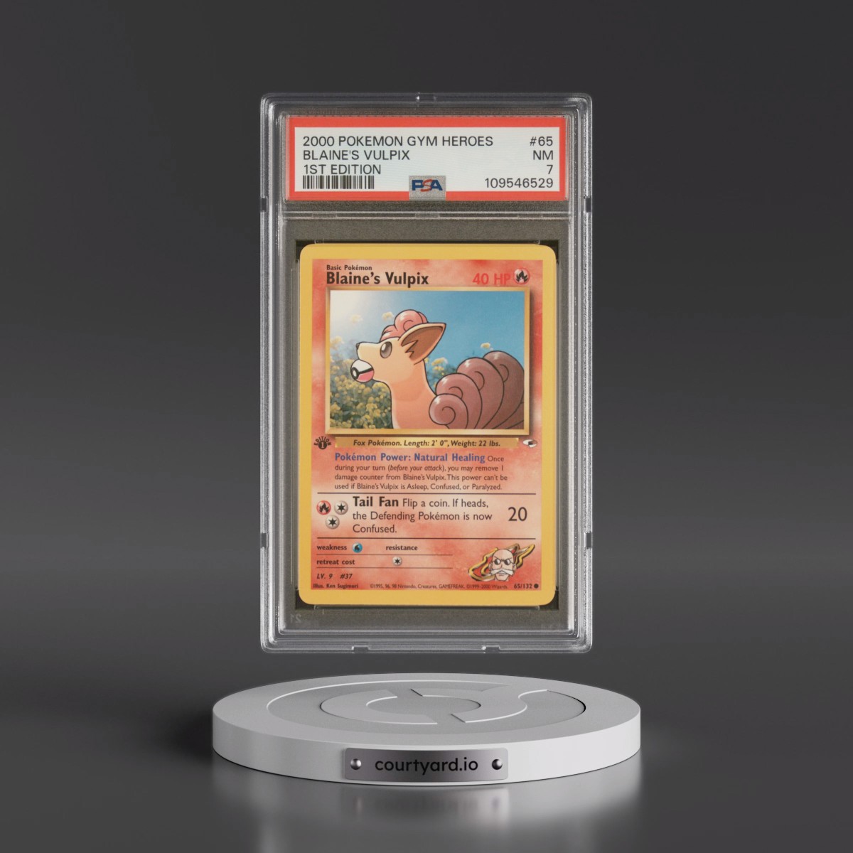 2000 Pokémon Gym Heroes #65 Blaine's Vulpix - 1st Edition (PSA 7 NM)