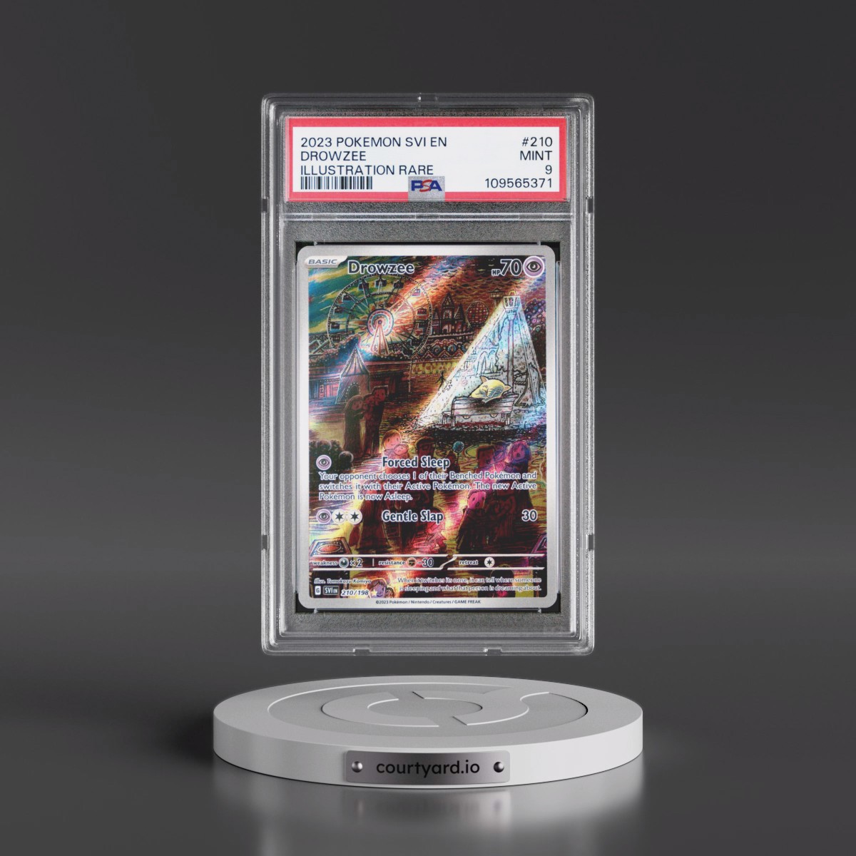 2023 Pokémon Svi EN-Scarlet & Violet #210 Drowzee - Illustration Rare (PSA 9 MINT)