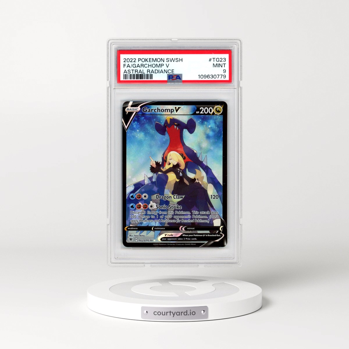 2022 Pokémon Sword & Shield Astral Radiance #TG23 Garchomp V - Holo Full Art (PSA 9 MINT)