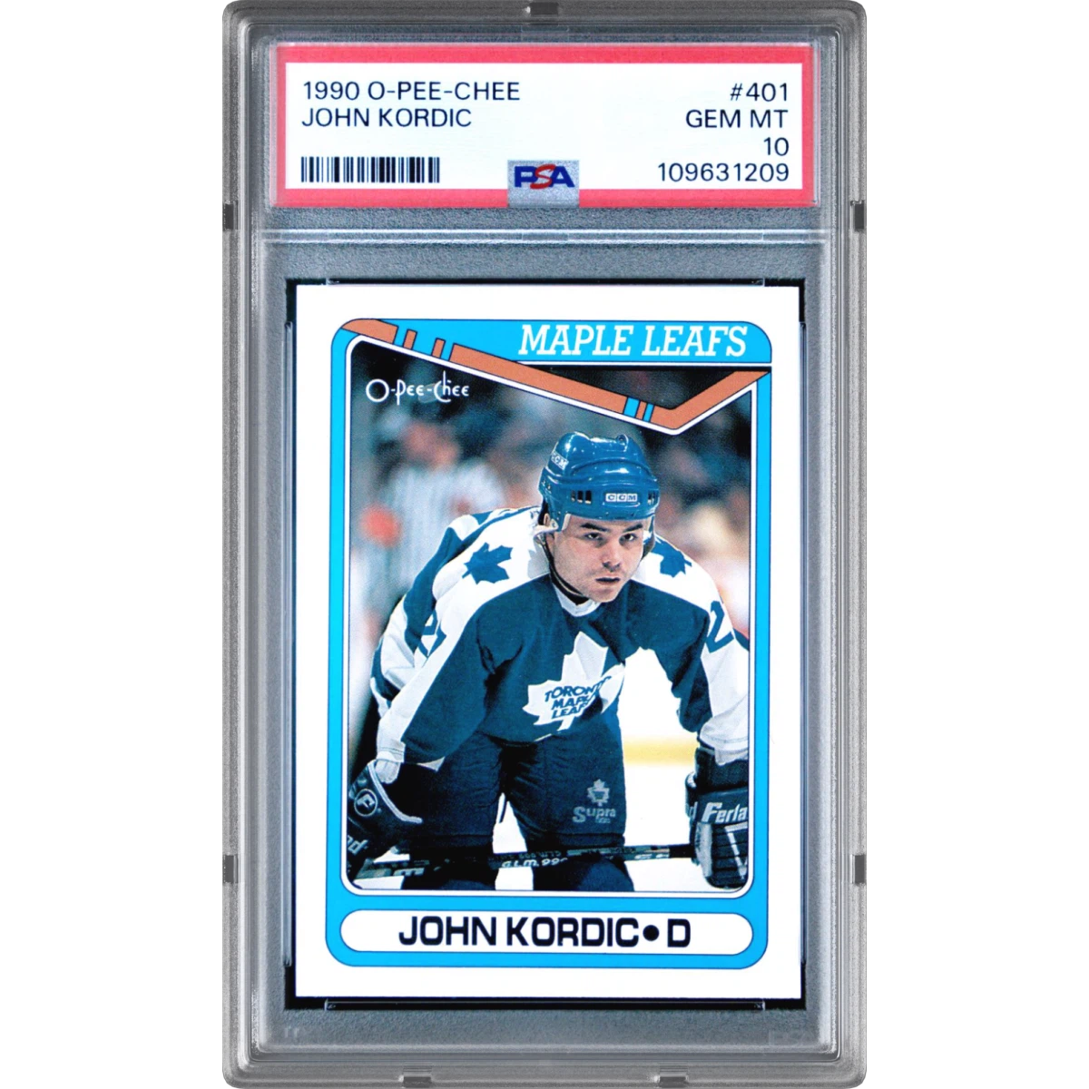 1990 O-Pee-Chee #401 John Kordic (PSA 10 GEM MINT)