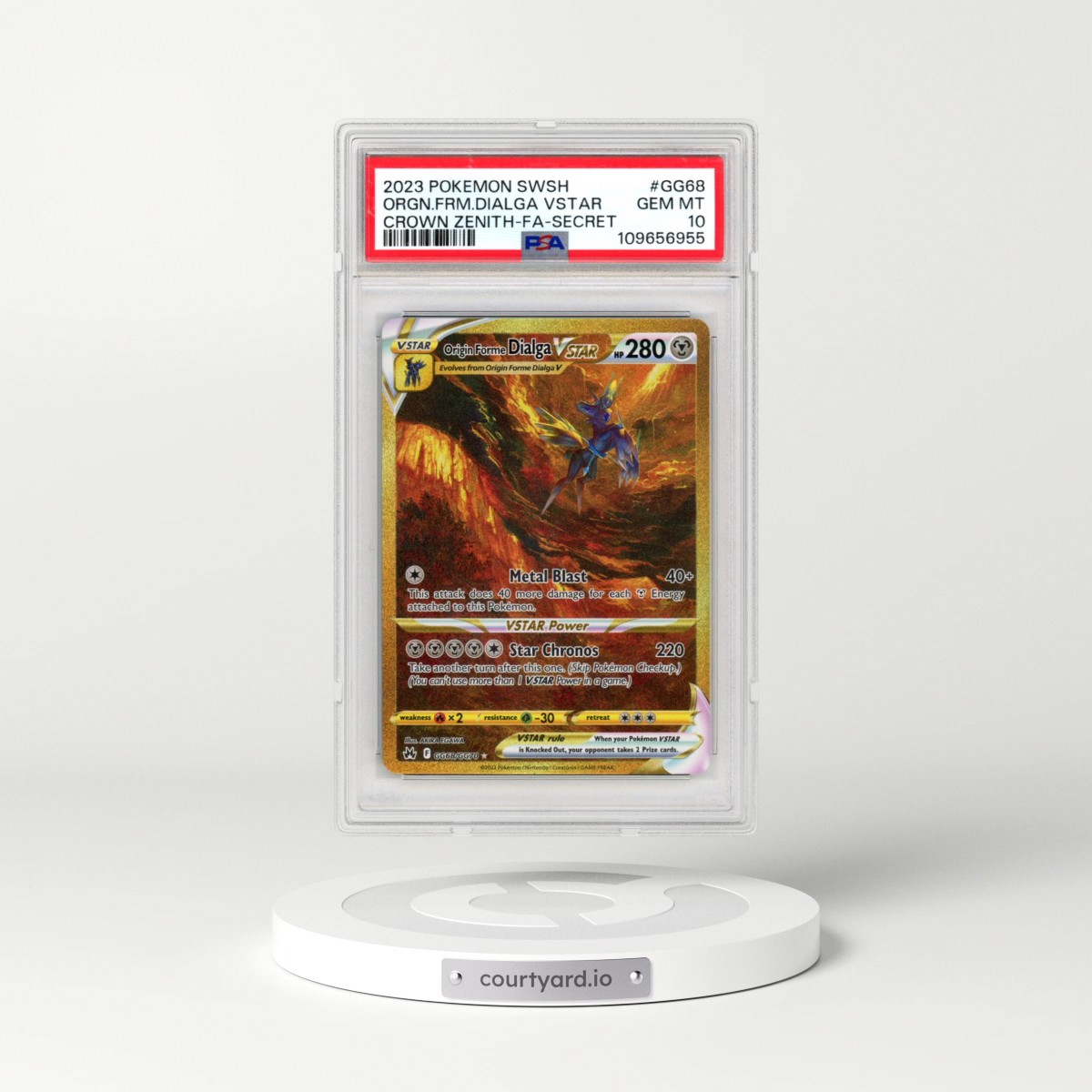 2023 Pokémon Sword and Shield Crown Zenith #GG68 Origin Forme Dialga Vstar - Full Art Secret (PSA 10 GEM MINT)