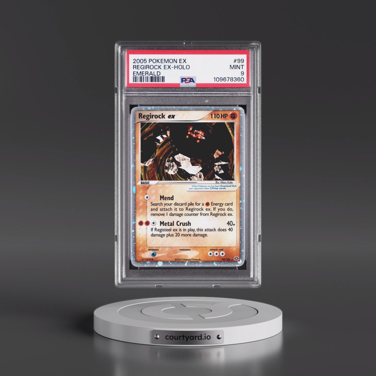 2005 Pokémon EX Emerald #99 Regirock EX - Holo Holo (PSA 9 MINT)