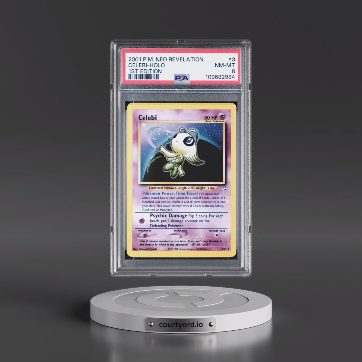 2001 Pokémon Neo Revelation #3 Celebi - 1st Edition Holo (PSA 8 NM-MT)