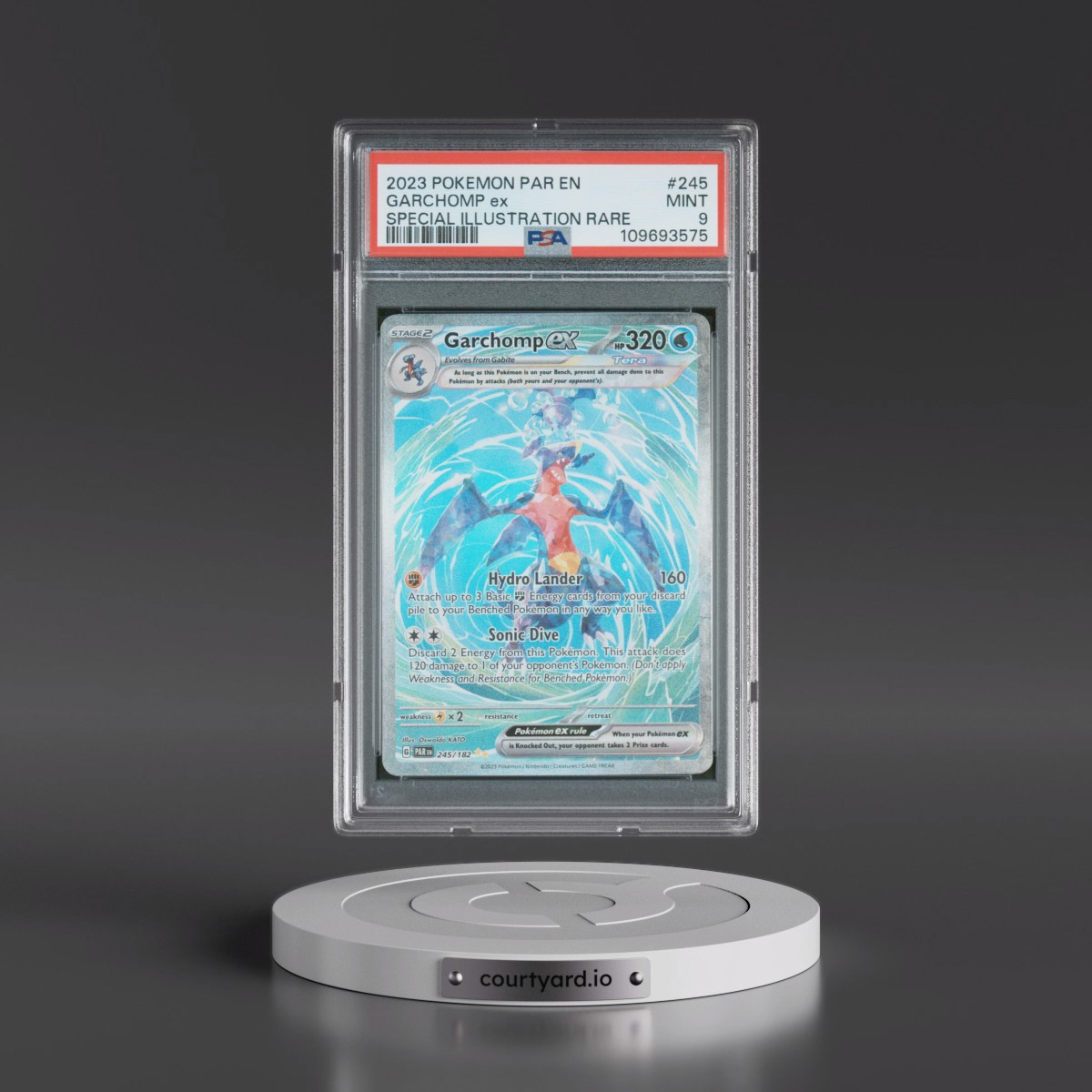 2023 Pokémon Par EN-Paradox Rift #245 Garchomp EX - Holo Special Illustration Rare (PSA 9 MINT)