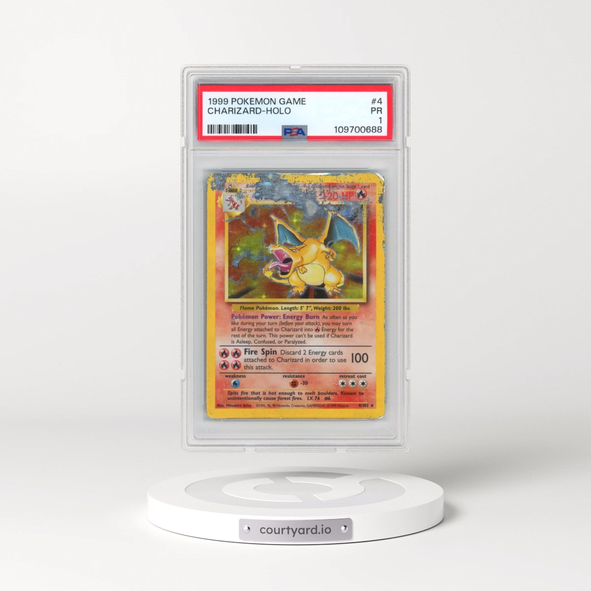 1999 Pokémon Game #4 Charizard - Holo (PSA 1 PR)