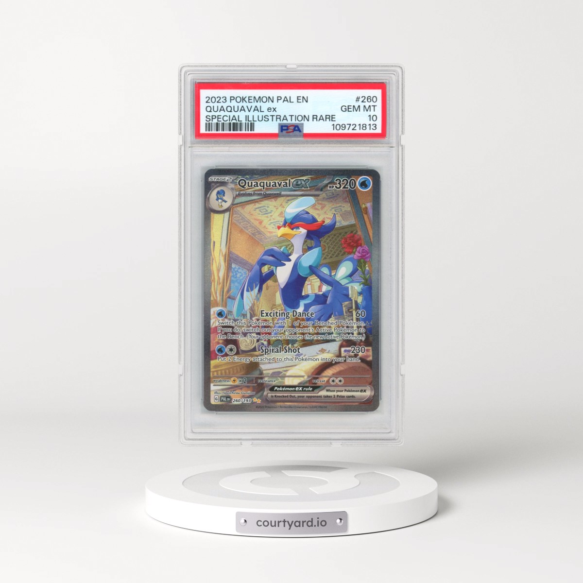 2023 Pokémon Pal EN-Paldea Evolved #260 Quaquaval EX - Holo Special Illustration Rare (PSA 10 GEM MINT)
