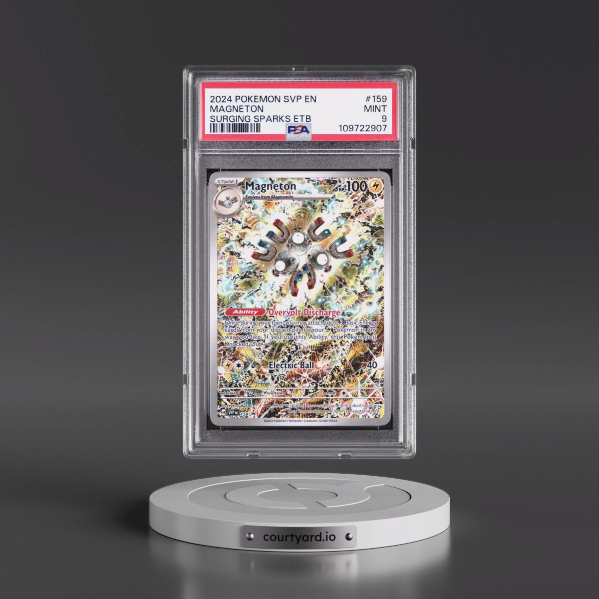 2024 Pokémon Svp EN-SV Black Star Promo #159 Magneton - Surging Sparks Elite Trainer Box (PSA 9 MINT)