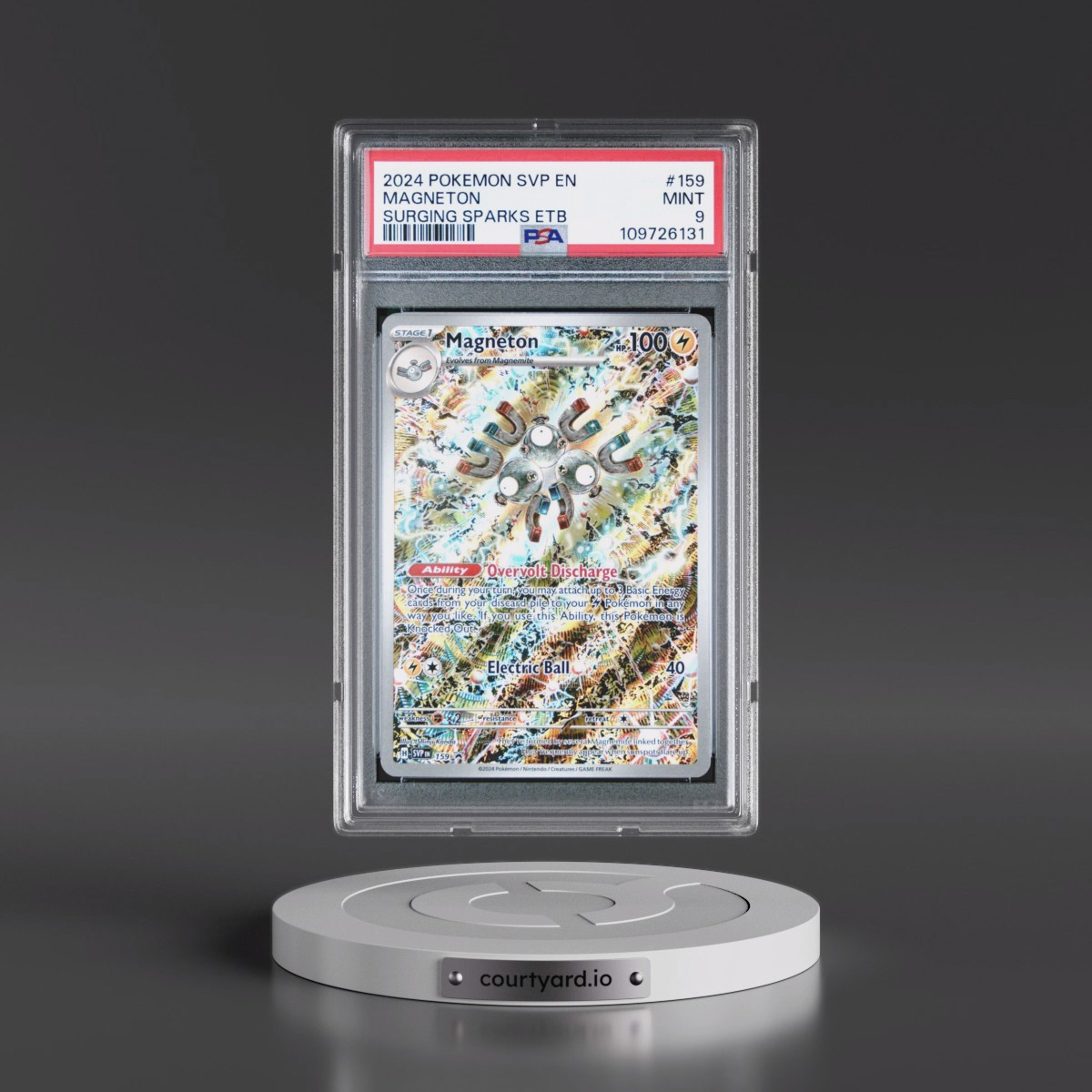 2024 Pokémon Svp EN-SV Black Star Promo #159 Magneton - Surging Sparks Elite Trainer Box (PSA 9 MINT)