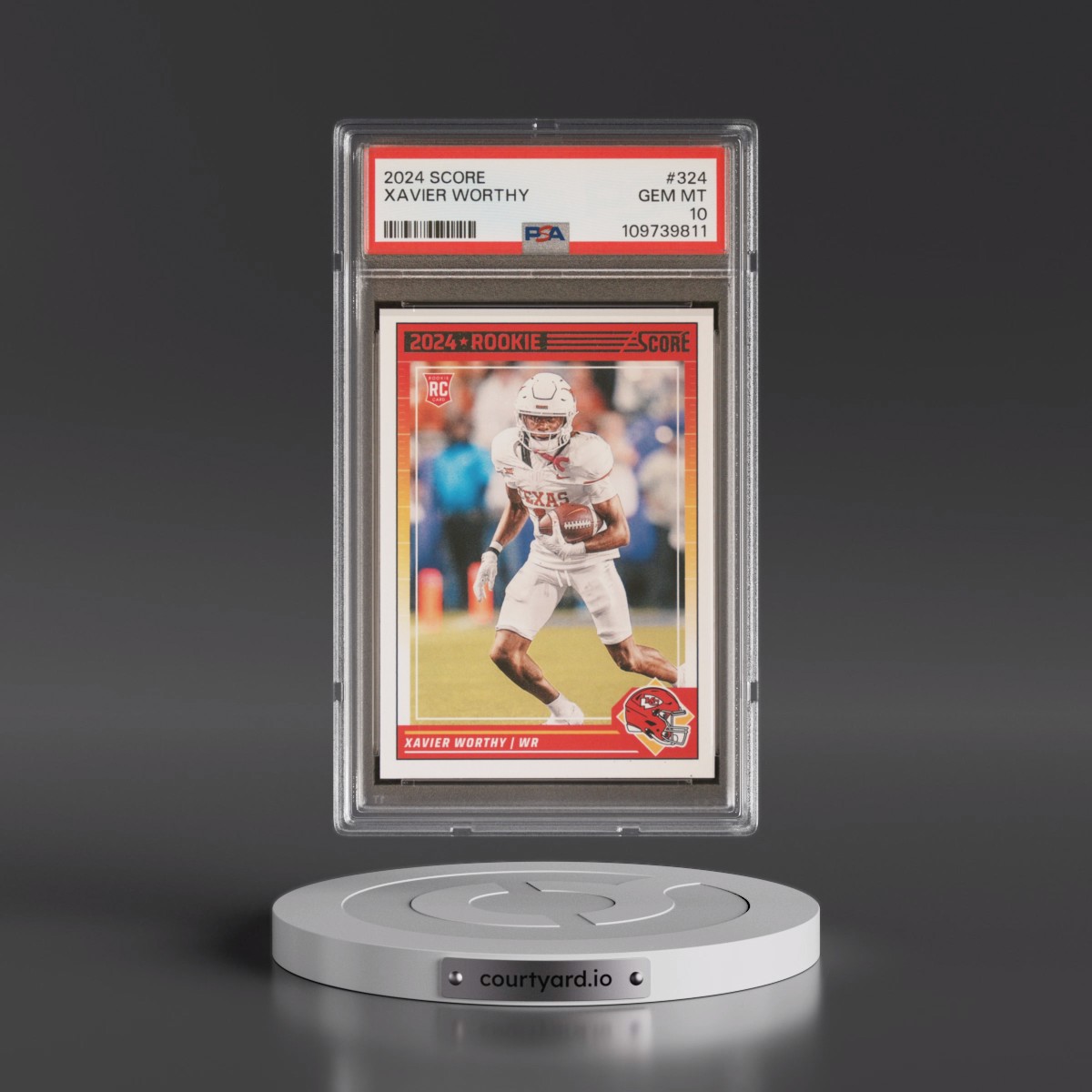 2024 Panini Score Xavier Worthy #324 PSA 10