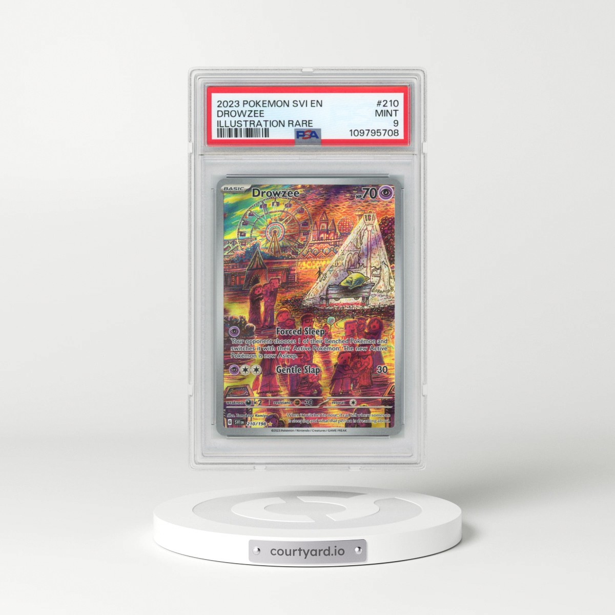 2023 Pokémon Svi EN-Scarlet & Violet #210 Drowzee - Illustration Rare (PSA 9 MINT)