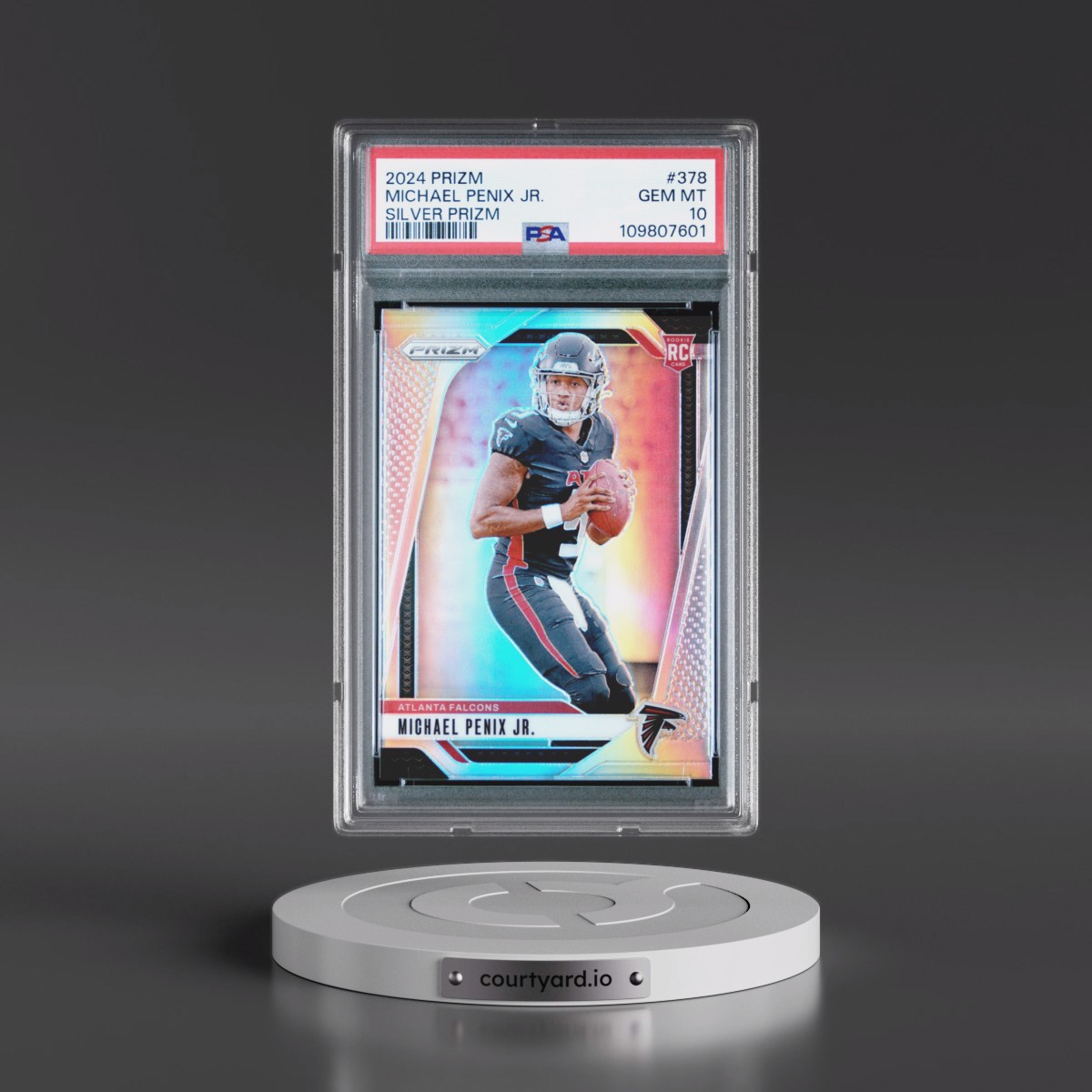 2024 Panini Prizm #378 Michael Penix Jr. - Silver Prizm (PSA 10 GEM MINT)