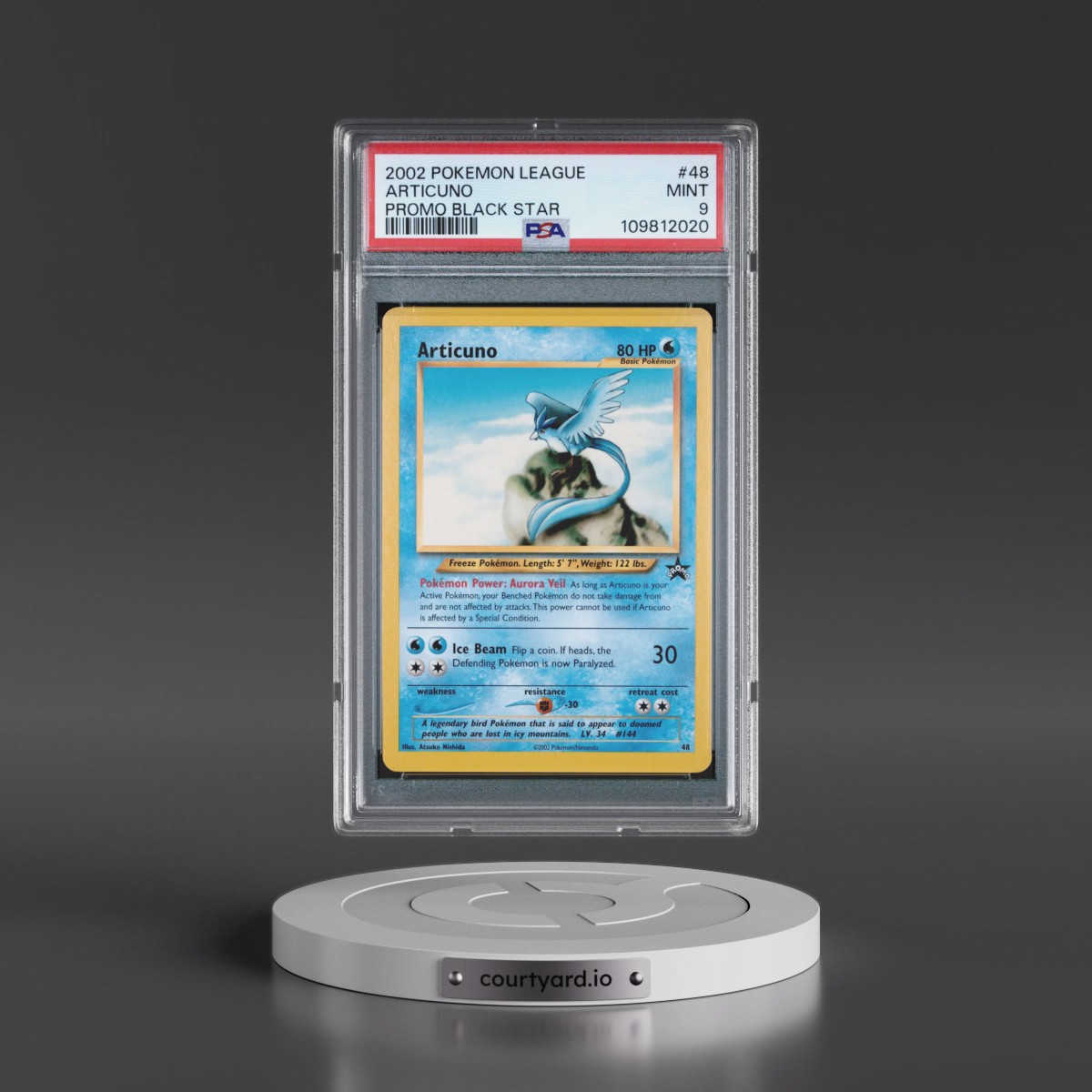 2002 Pokémon League Promo Black Star #48 Articuno (PSA 9 MINT)