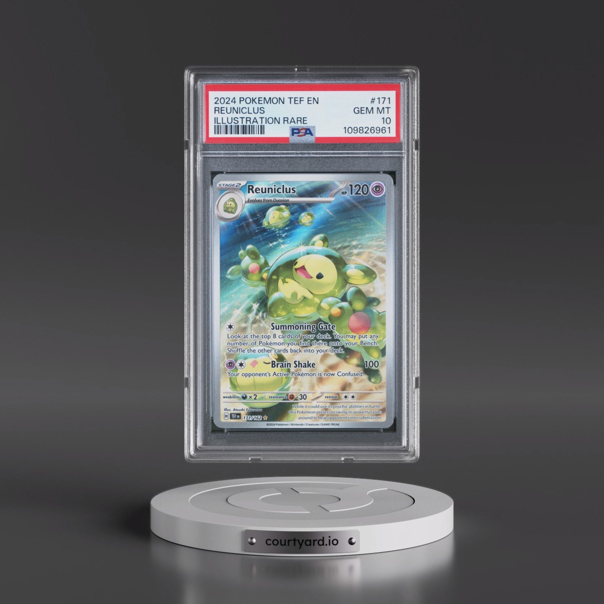 2024 Pokémon Tef EN-Temporal Forces #171 Reuniclus - Illustration Rare (PSA 10 GEM MINT)