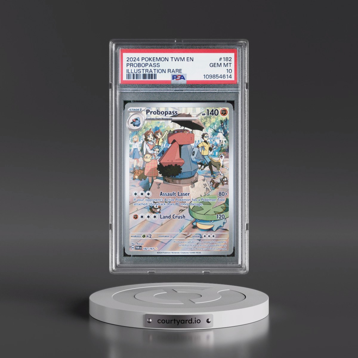 2024 Pokémon Twm EN-Twilight Masquerade #182 Probopass - Illustration Rare (PSA 10 GEM MINT)