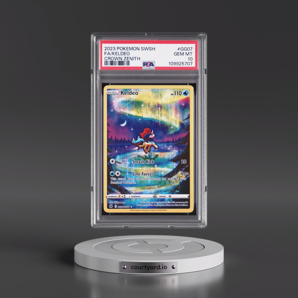 2023 Pokémon Sword and Shield Crown Zenith #GG07 Keldeo - Full Art (PSA 10 GEM MINT)