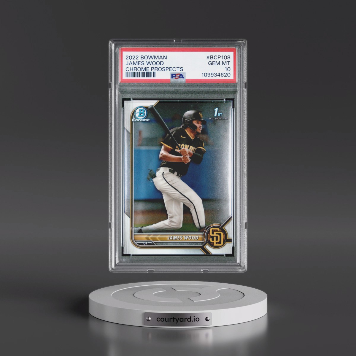 2022 Bowman Chrome Prospects #BCP108 James Wood (PSA 10 GEM MINT)