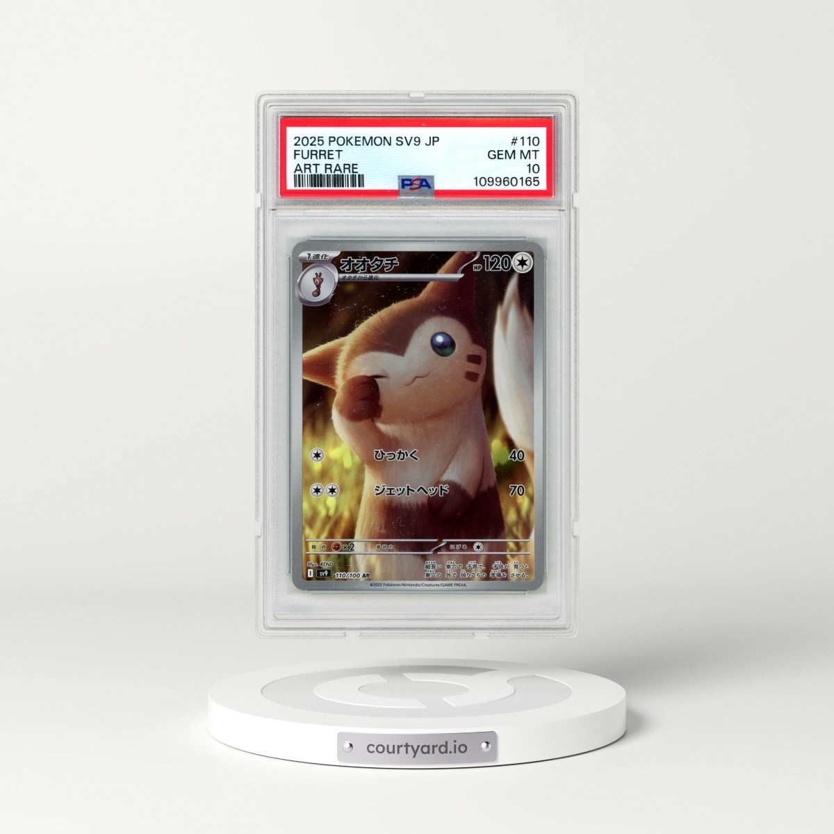 2025 Pokémon SV9-Battle Partners #110 Furret - Art Rare (PSA 10 GEM MINT)