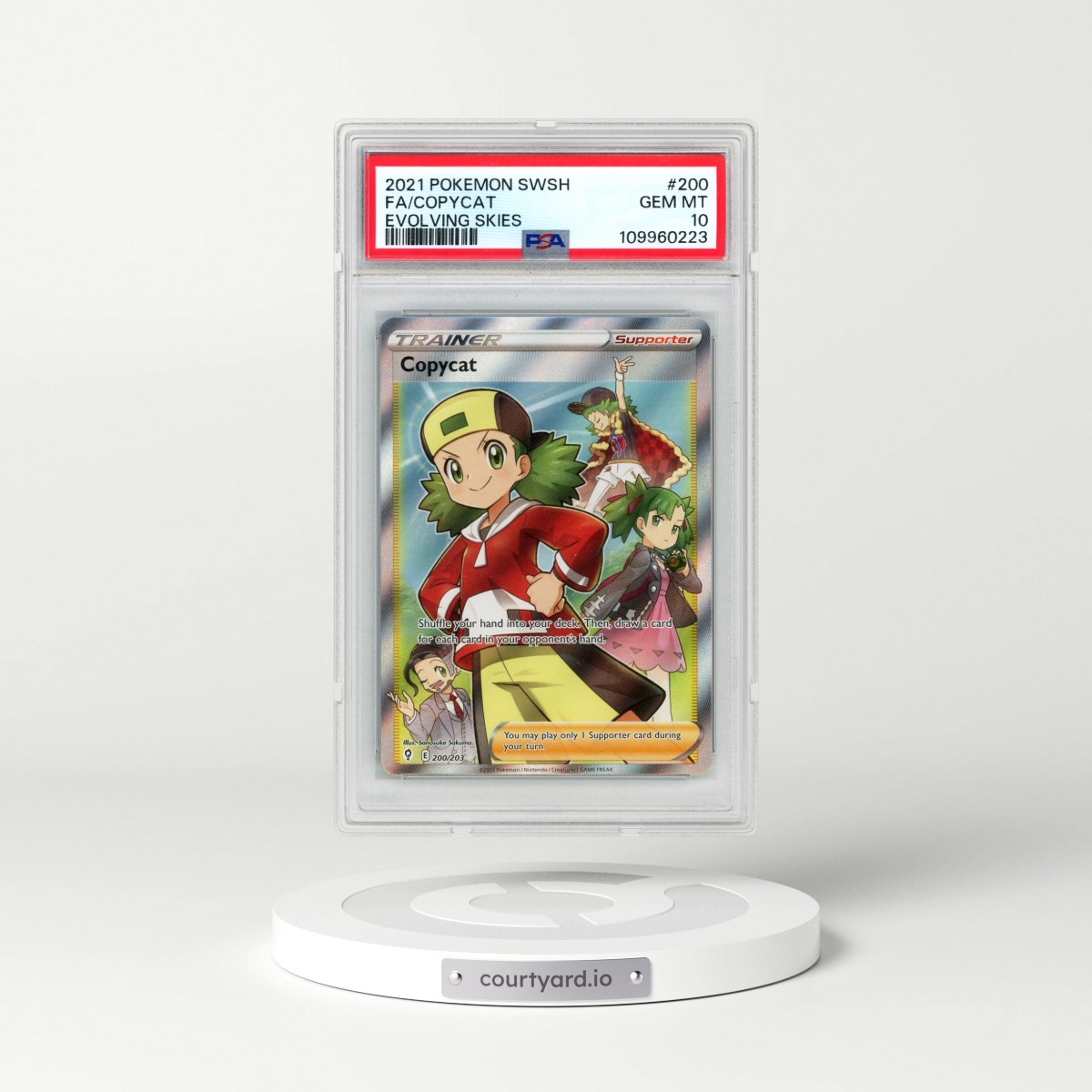 2021 Pokémon Sword & Shield Evolving Skies #200 Copycat - Full Art (PSA 10 GEM MINT)