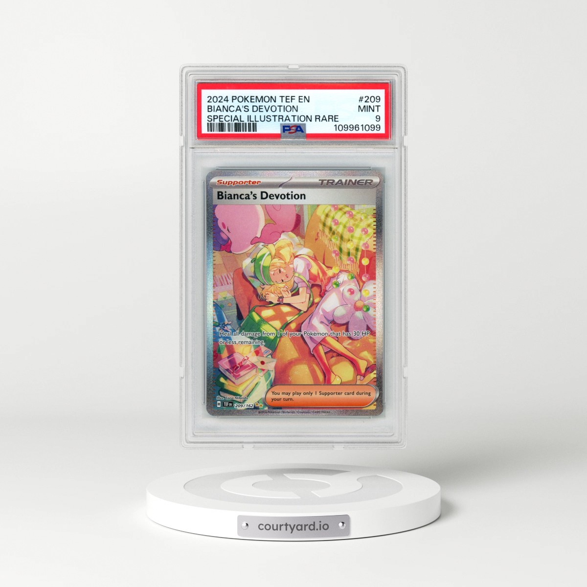 2024 Pokémon Tef EN-Temporal Forces #209 Bianca's Devotion - Special Illustration Rare (PSA 9 MINT)