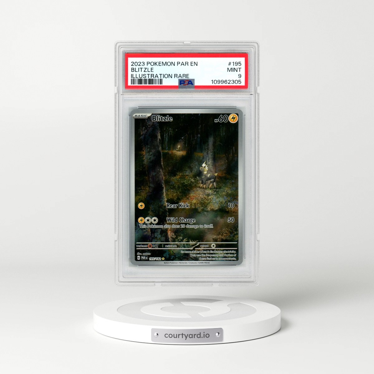 2023 Pokémon Par EN-Paradox Rift #195 Blitzle - Illustration Rare (PSA 9 MINT)
